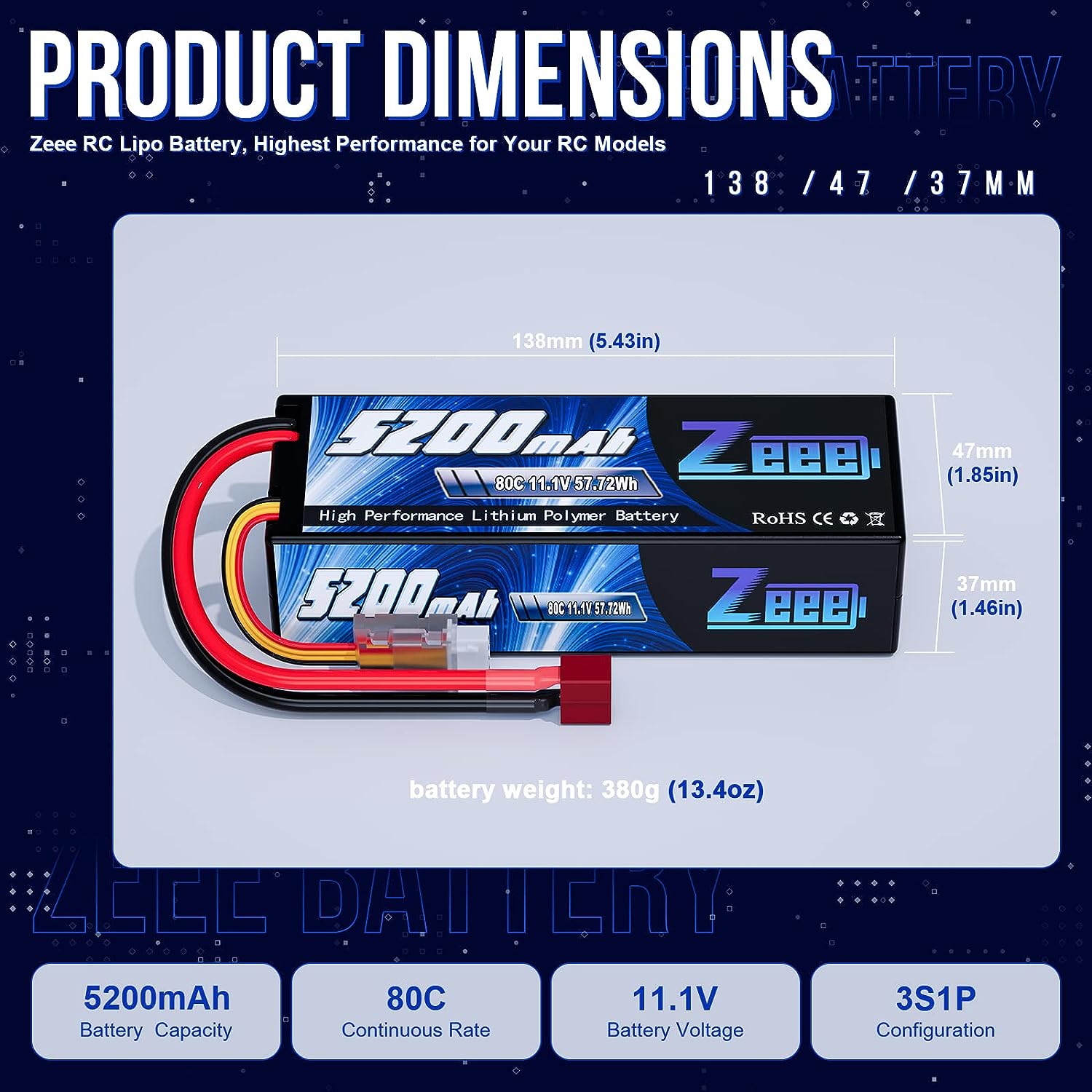 1/2pcs Zeee 3S 5200mAh Lipo Ba - Drone Battery 3S incelemesi ve fiyatı