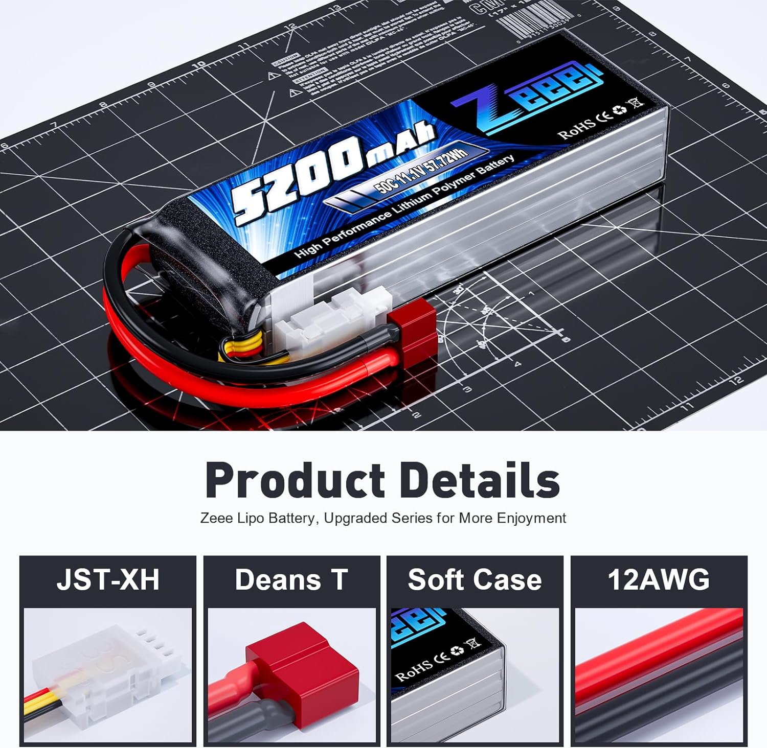 1/2units Zeee 11.1V 50C 5200mA - Drone Battery 3S incelemesi ve fiyatı